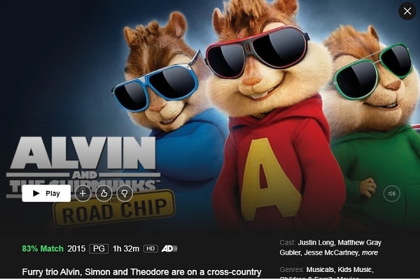 Watch Alvin and the Chipmunks: The Road Chip (2015) on Netflix