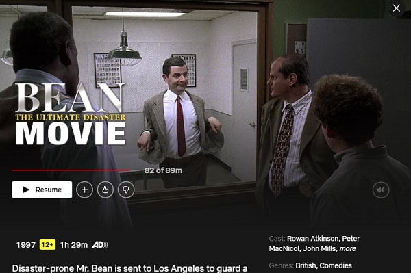 Watch Bean: The Movie (1997) on Netflix