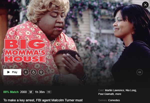 Watch Big Momma's House (2000) on Netflix