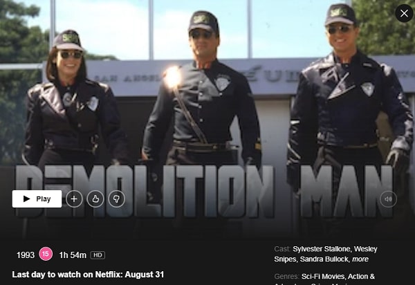 Watch Demolition Man (1998) on Netflix