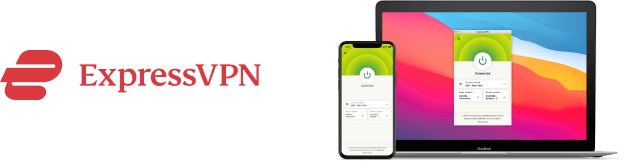 Produto ExpressVPN + logotipo