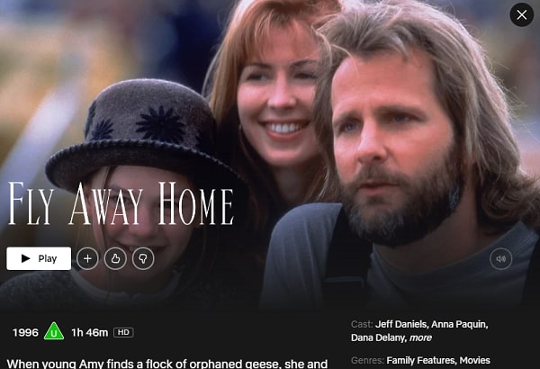 Watch Fly Away Home (1996) on Netflix