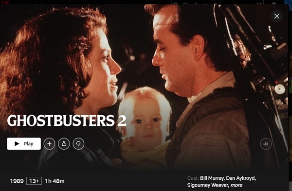 Watch Ghostbusters 2 (1989) on Netflix