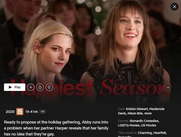 Watch Happiest Season (2020) on Netflix