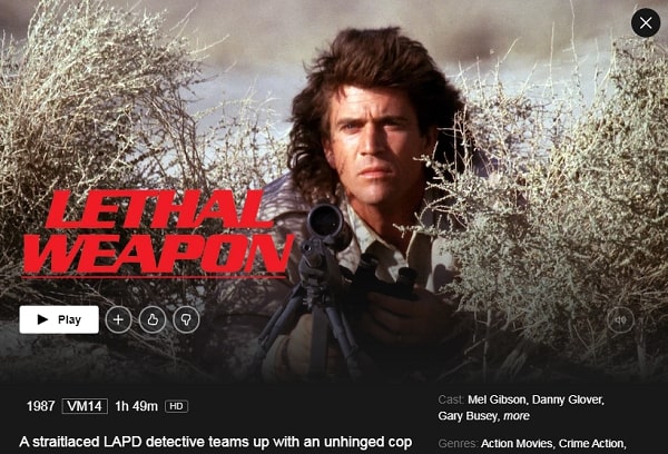 Watch Lethal Weapon (1987) on Netflix