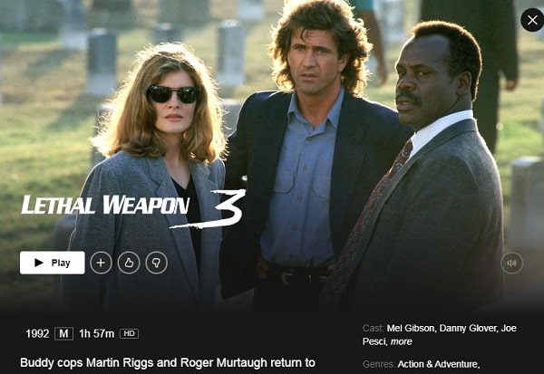 Watch Lethal Weapon 3 (1992) on Netflix