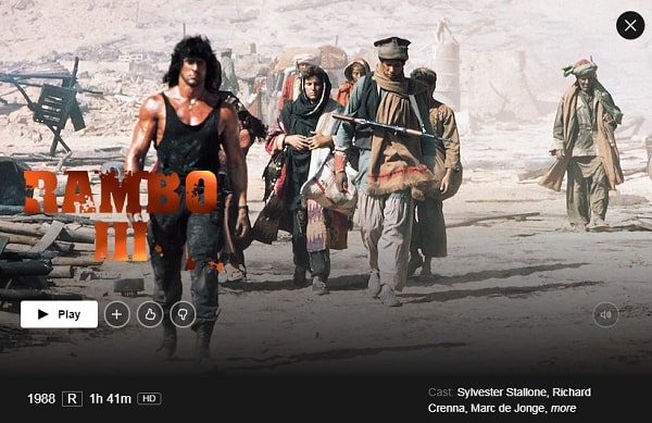 Watch Rambo III: Ultimate Edition (1988) on Netflix