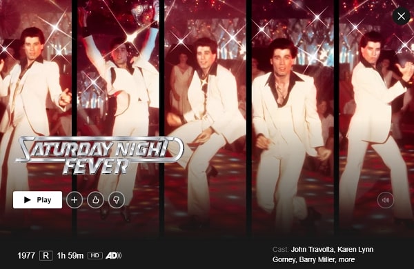 Watch Saturday Night Fever (1977) on Netflix