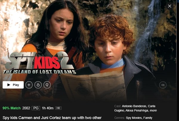Watch Spy Kids 2: The Island of Lost Dreams (2002) on Netflix