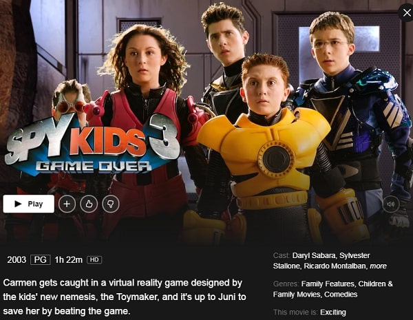Watch Spy Kids 3: Game Over (2003) on Netflix