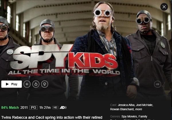 Watch Spy Kids: All the Time in the World (2011) on Netflix