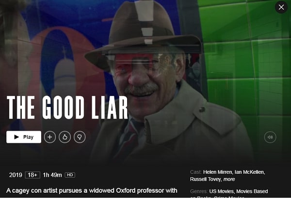 Watch The Good Liar (2019) on Netflix