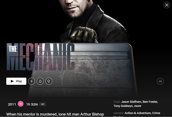 Watch The Mechanic (2011) on Netflix