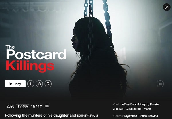 Watch The Postcard Killings (2020) on Netflix