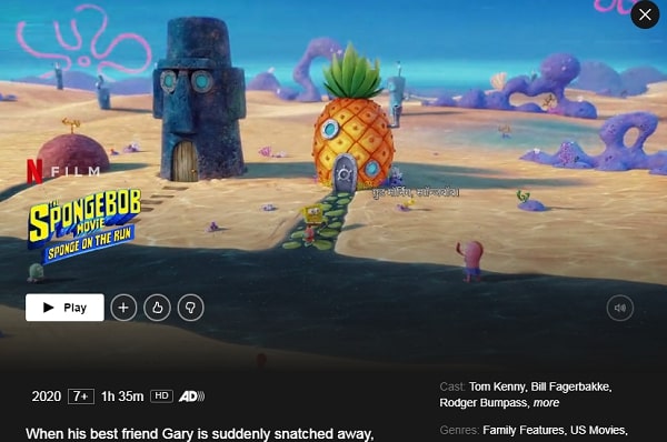 Watch The SpongeBob Movie: Sponge on the Run (2020) on Netflix