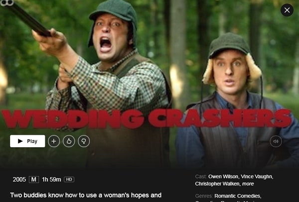 Watch Wedding Crashers (2005) on Netflix