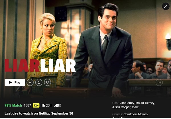 Watch Liar Liar (1997) on Netflix
