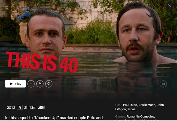 Watch This Is 40 (2012) on Netflix
