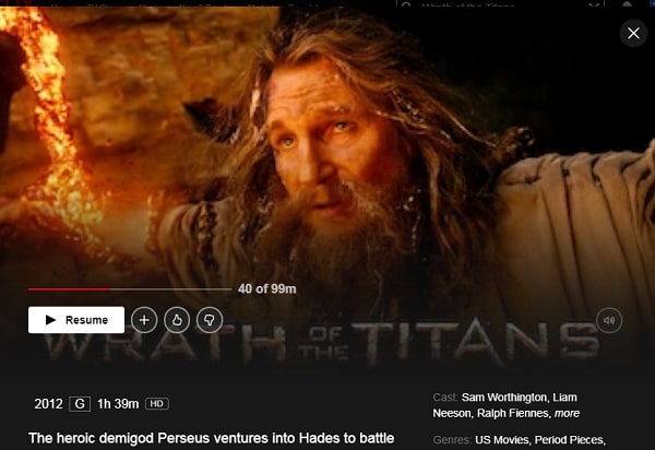 Watch Wrath of the Titans (2012) on Netflix