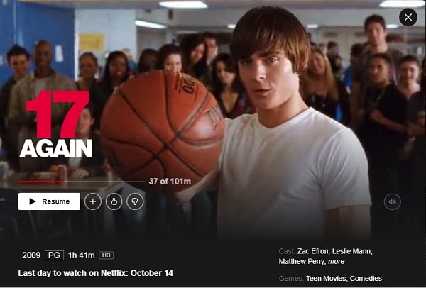 Watch 17 Again (2009) on Netflix