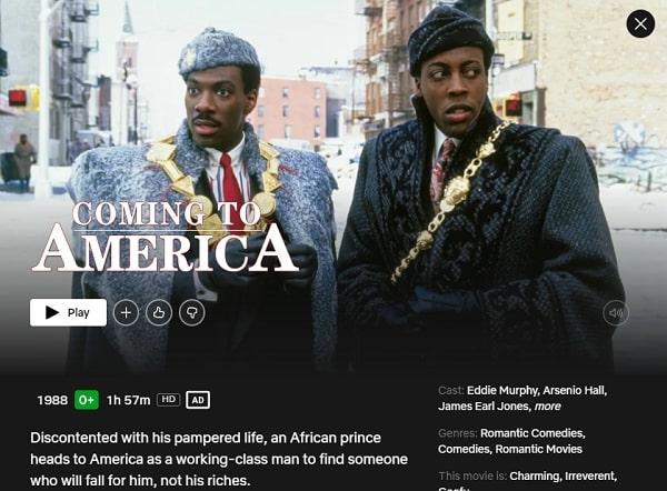 Watch Coming to America (1988) on Netflix From Anywhere in the World