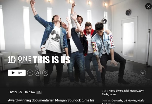 Watch One Direction: This Is Us  on Netflix From Anywhere in the World