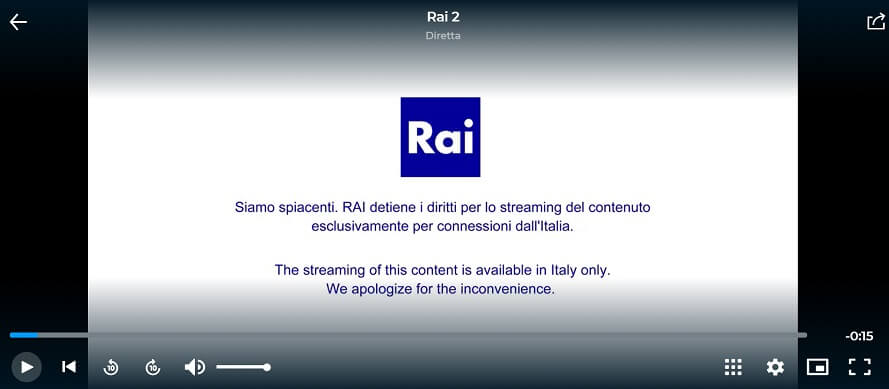 Watch RaiPlay Outside Italy 1