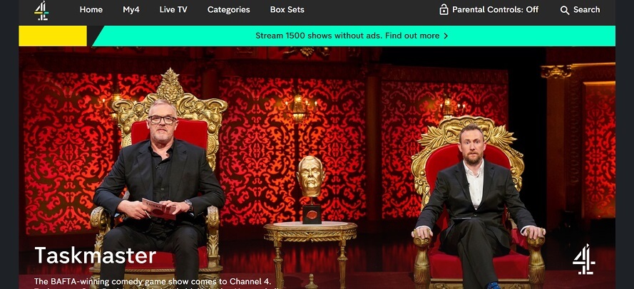 Watch Taskmaster on Channel 4 outside the UK 1