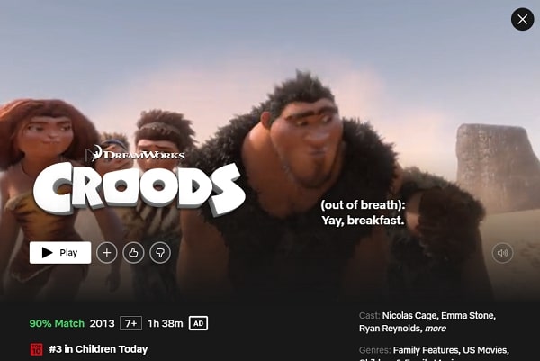 Watch The Croods (2013) on Netflix