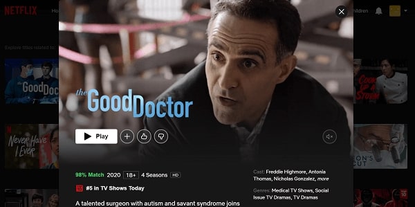 Watch The Good Doctor on Netflix 3