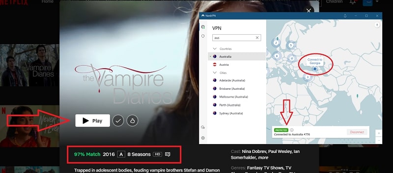 How to Watch The Vampire Diaries all Seasons on Netflix from anywhere in the world