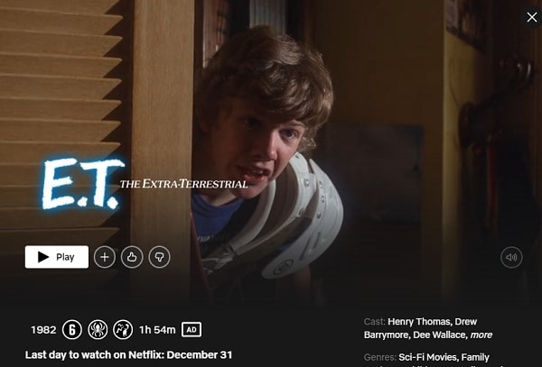 Watch E.T. the Extra-Terrestrial on Netflix From Anywhere in the World