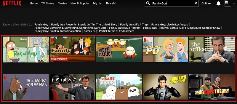 Watch Family Guy on Netflix 1