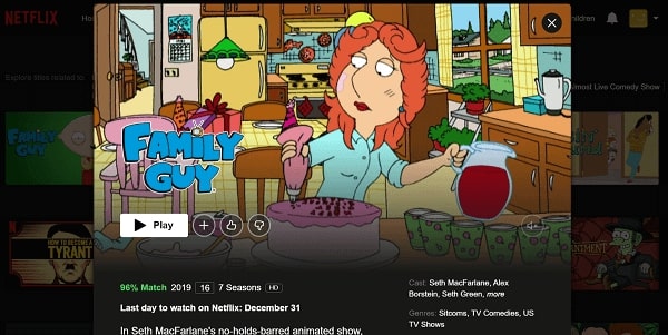 Watch Family Guy on Netflix 3
