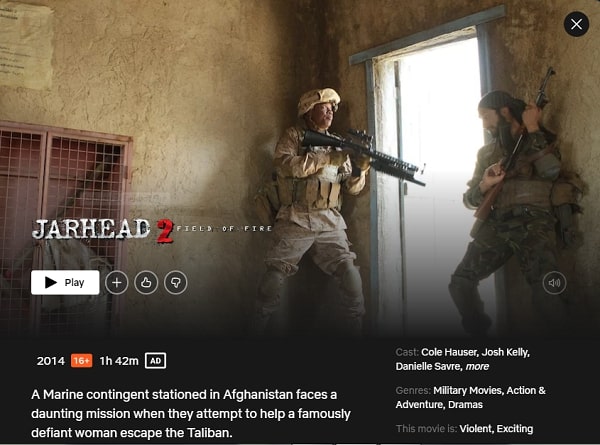 Watch Jarhead 2: Field of Fire on Netflix From Anywhere in the World