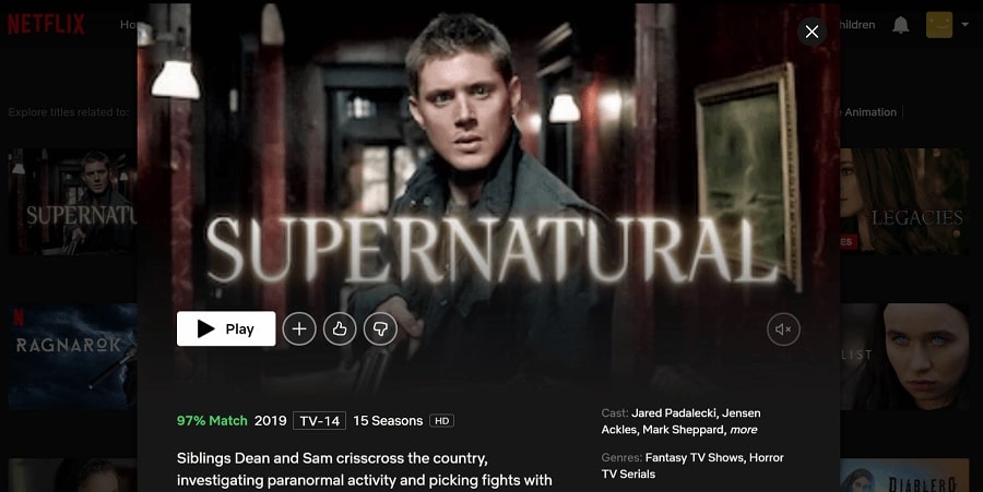 Watch Supernatural on Netflix 3