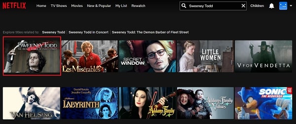 Watch Sweeney Todd on Netflix From Anywhere in the World
