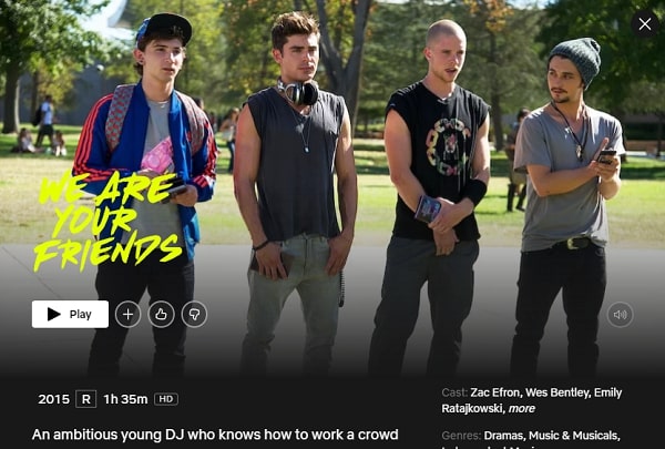 Watch We Are Your Friends on Netflix From Anywhere in the World