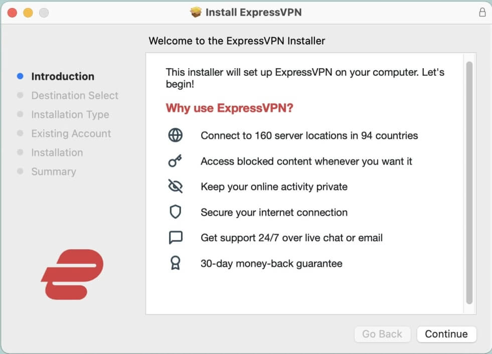Install ExpressVPN macOS