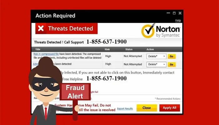 Fake protection alerts