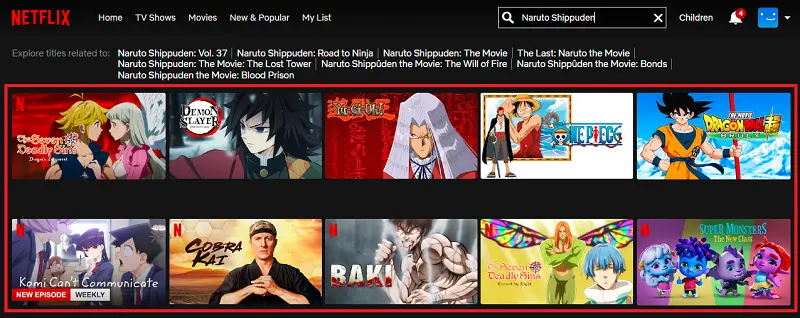 Cómo ver las 21 temporadas de Naruto Shippuden en Netflix