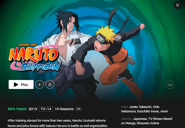 Comment regarder Naruto Shippuden toutes les 21 saisons sur Netflix