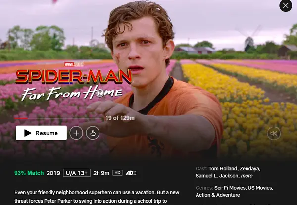 Watch Spider-Man: Far from Home on Netflix From Anywhere in the World