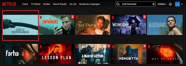 How To Watch Cold November (2018) On Netflix From Anywhere?