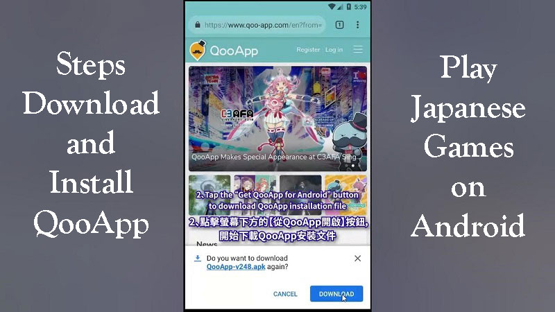 Steps Download and Install QooApp and Play Japanese Games on Android